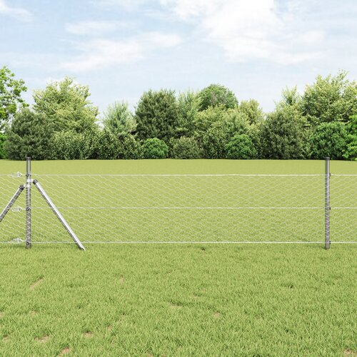 vidaXL šesterokotna ograja 0.8x100 m pocinkano jeklo Cene