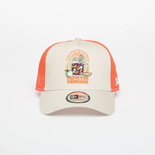 New Era 9FORTY Af Trucker Summer Patch Stone/ Orange Universal