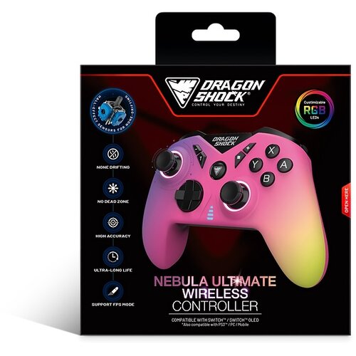 DRAGONSHOCK NEBULA ULTIMATE PRO BREZŽIČNI KONTROLER ZA SWITCH/PS3/PC/ANDROID - CANDY Slike