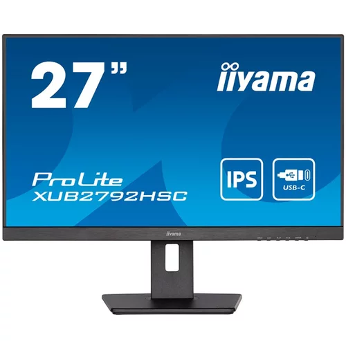 Iiyama Monitor LED XUB2792HSC-B5 27" IPS matte 1920 x 1080 @75Hz 1000:1 4ms HDMI DP USB-C 65W USB-Hub 3.0, height, swivel, tilt,