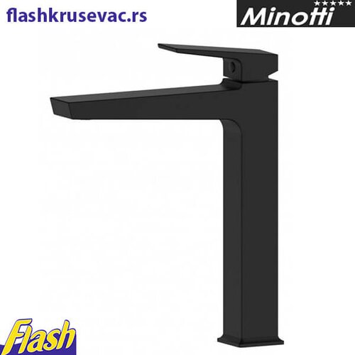  Slavina za lavabo MAT CRNA - visoka - Minotti Quadra New - 1519B Cene
