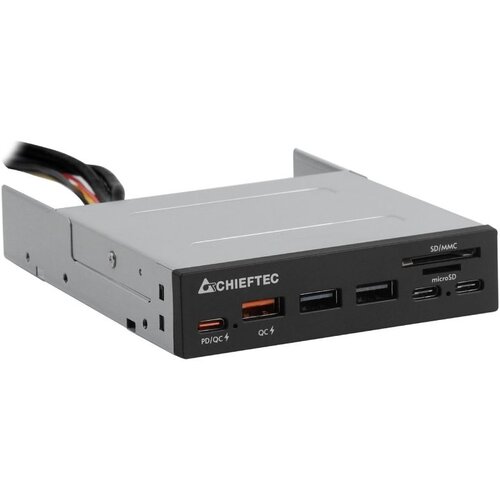 Chieftec all-in-one čitalec kartic 4x USB 3.2 Gen1 TypeA/C QC3.0 3,5" panel - CRD-908H Cene