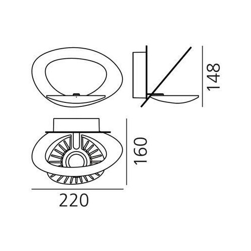 ARTEMIDE 1248010A - led prigu&amp;scaron;iva zidna lampa pirce LED/27W/230V 3000K bela Slike