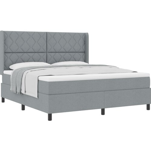 vidaXL Box krevet s madracem  svijetlosive boje  dimenzija 180x200 cm  tkanina Cijene