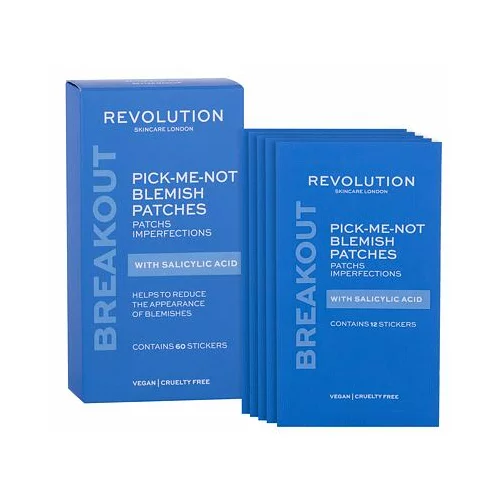 Revolution breakout Pick-Me-Not Blemish Patches With Salicylic Acid flasteri za čišćenje problematične kože 60 kom