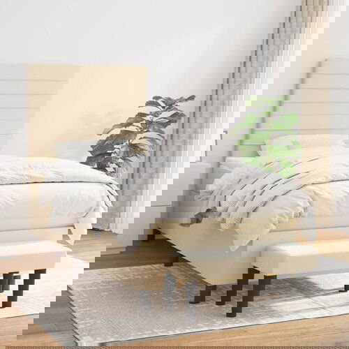 The Living Store Box spring postelja z vzmetnico krem 90x200 cm blago - Box Spring Postelja, (21512700) Cene