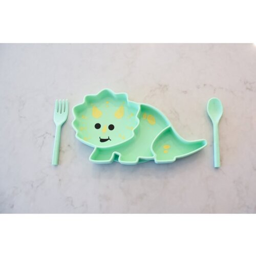 Melii Silicone Suction Plate tanjur s vakuumskim držačem Dino 1 kom Slike