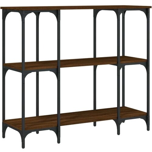  Konzolni stol smeđa boja hrasta 102x35x90 cm konstruirano drvo Slike