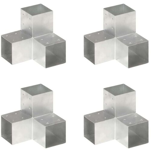 vidaXL Spojniki za stebre 4 kosi Y oblike pocinkana kovina 101x101 mm Cene
