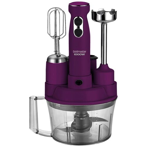 Goldmaster &amp;Scaron;tapni mikser sa posudom, 5u1, 1000 W, Multipraktik &amp;ndash; GM-7239M Elena Max Purple Slike