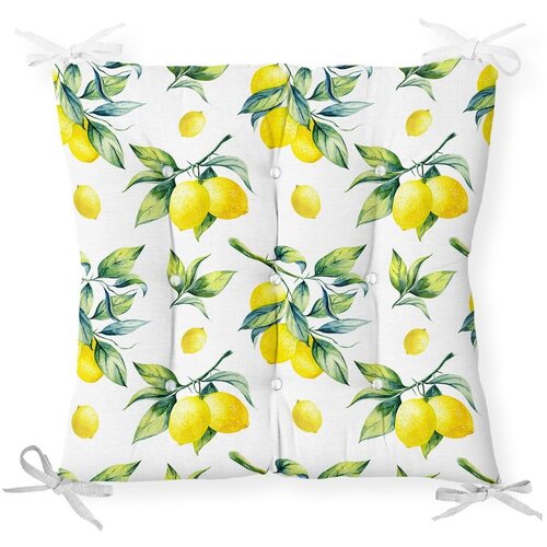 Minimalist Cushion Covers Sedežna blazina iz mešanice bombaža Lemons, 40 x 40 cm Cene