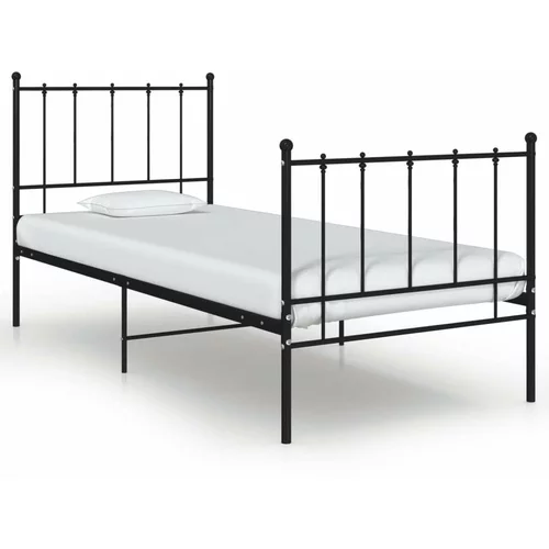  za krevet crni metalni 100 x 200 cm