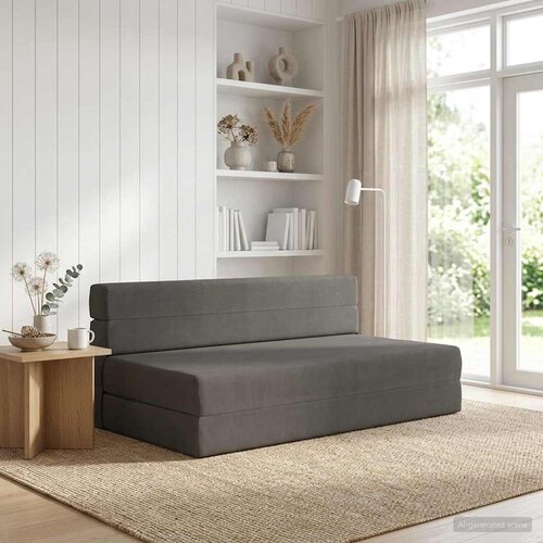 SOFA na razvlačenje Tamnosiva 152 x 86,5 x 60 cm Tkanina Cijene