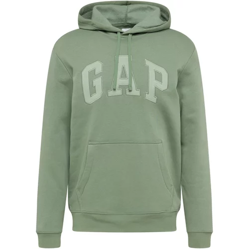 GAP Sweater majica zelena / tamno zelena