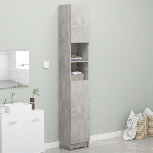 VidaXL Kopalni&amp;scaron;ka omarica betonsko siva 32x25,5x190 cm iverna plo&amp;scaron;ča Slike