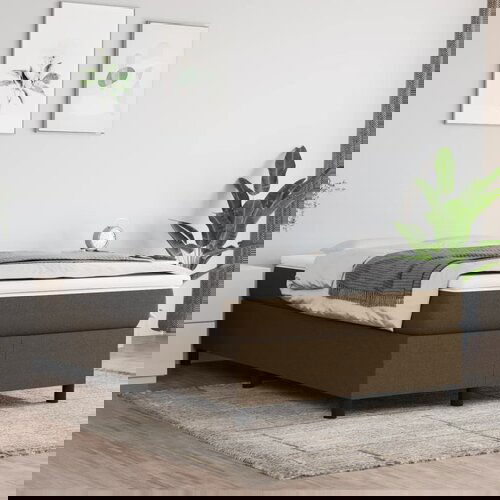 The Living Store Posteljni okvir temno rjav 120x200 cm blago - Box Spring Posteljni Okvir, (21517025) Slike