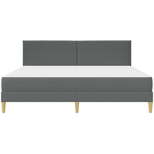  Okvir kreveta s madracem Tamno siva 180 x 200 cm tkanina Slike