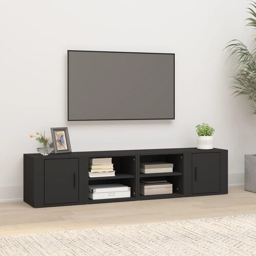 TV ormarići 2 kom crni 80 x 31,5 x 36 cm konstruirano drvo Cijene