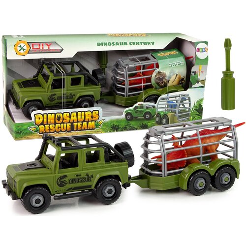 DIY Green Dinosaur Terrain Transporter Car Slike