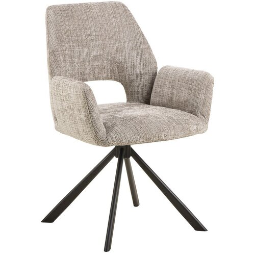 Actona Svijetlo siva blagovaonska stolica s naslonima za ruke Graham – Cijene