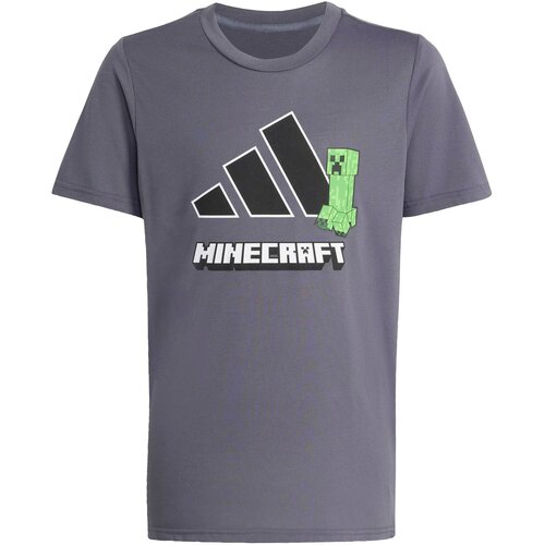Adidas Funkcionalna majica 'Minecraft' bazaltno siva / zelena / črna / bela Cene