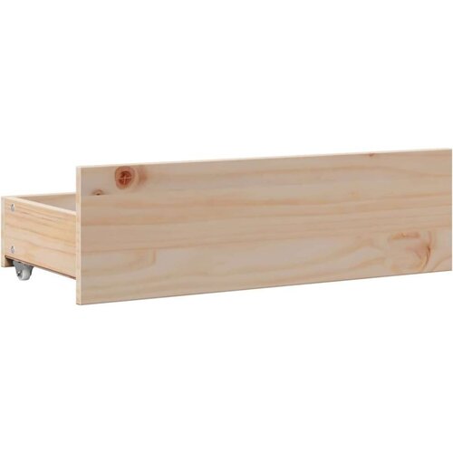 VidaXL Krevet s regalom za knjige bez madraca 75x190 cm borovina Slike