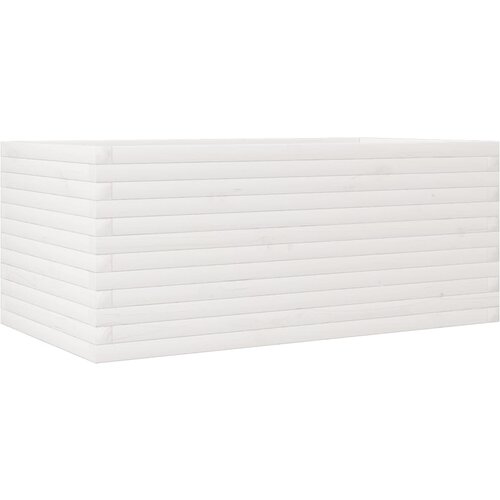 Maison Chic Vrtno cvetlično korito - Cvetlični Lonec belo 110x60x45,5 cm trdna borovina, (21789142) Cene