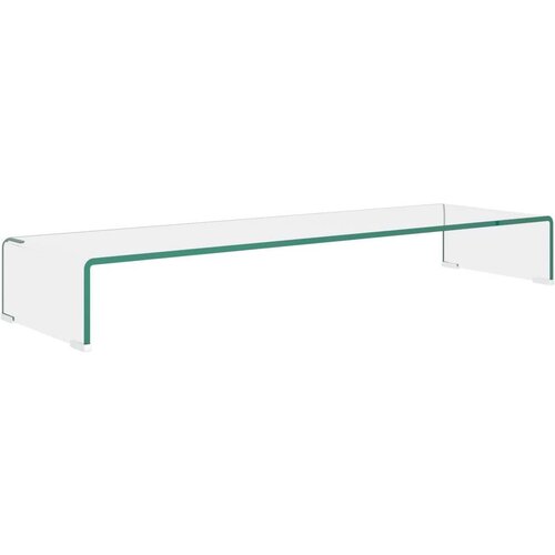 VidaXL Stalak za TV /Monitor Prozirno Staklo 100x30x13 cm Slike