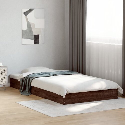 Furnova Posteljni okvir brez vzmetnice hrast 100x200 cm inženirski les, (21934907) Slike