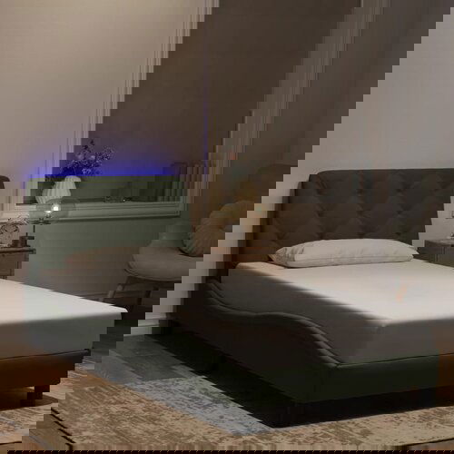 Furnova Posteljni okvir z LED lučkami svetlo siv 80x200 cm žamet, (21940777) Slike