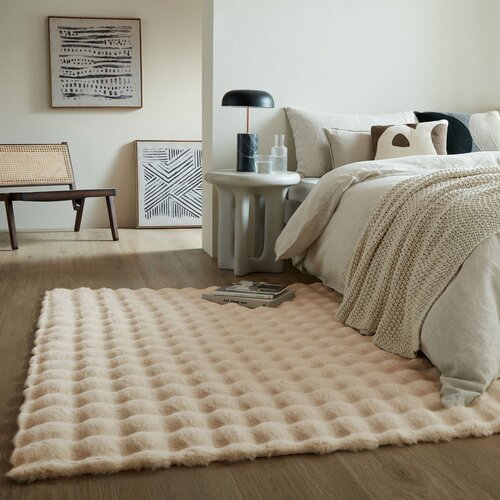 Flair Rugs Kremno belo sintetično krzno 80x150 cm Waffle Faux Fur &amp;ndash; Slike