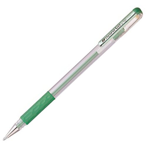 Pentel Gel roler pisalo Metallic Hybrid Grip, 0.8 mm, zeleno Cene