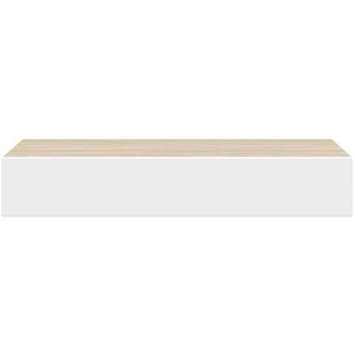  Zidne police s ladicama 2 kom. hrast i bijela 60x23,5x10 cm MDF Slike