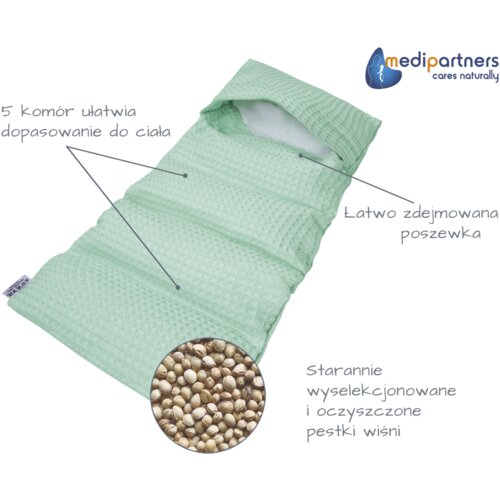Medi Partners Thermophor with cherry seeds large 20x60 – 5 chambers Waffle – Mint Cene