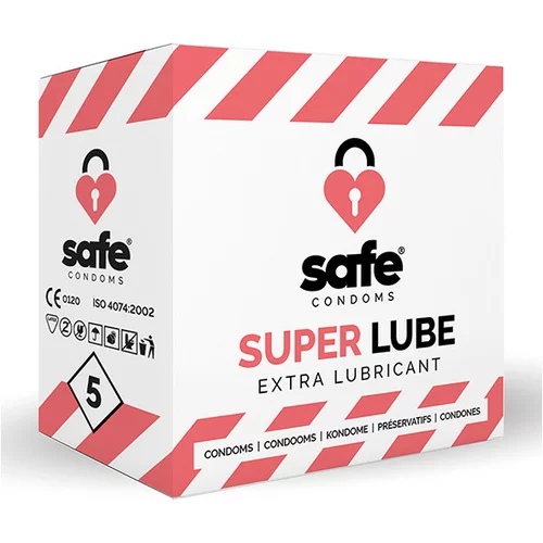 SAFE Kondomi - Super Lube, 5 kos, (21121579)