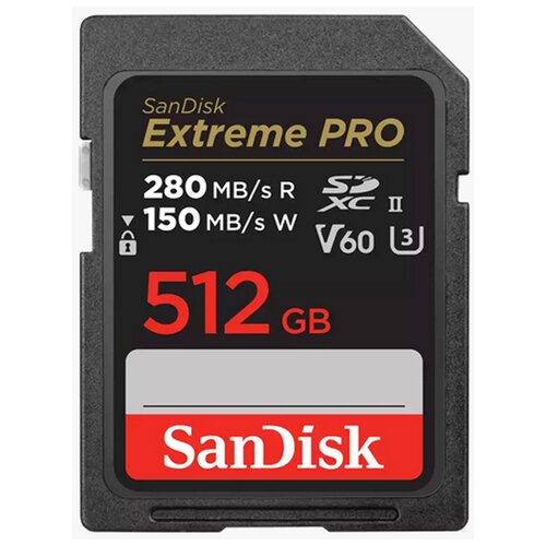 San Disk 512 GB SDXC Extreme PRO 280 MB/s V60 UHS-II Class10 Slike