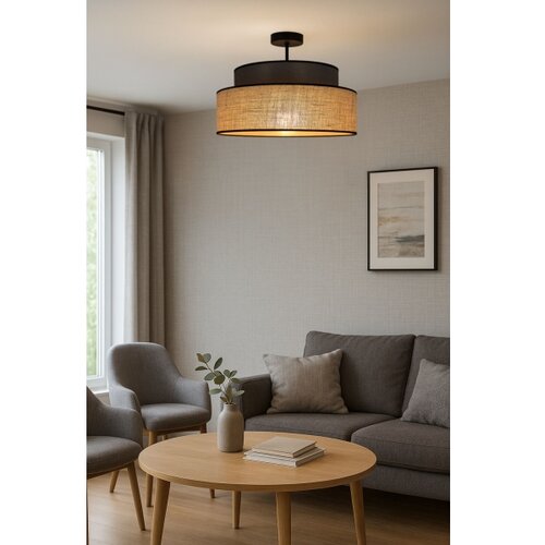  plafonski luster boho 1xE27/60W/230V prečnik 40 cm braon/bež Slike