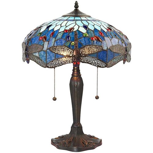  Endon 64089 - Stona lampa Tiffany DRAGONFLY 2xE27/60W/230V, prečnik 41 cm Cene