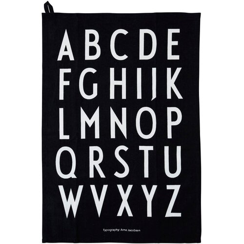 Design Letters crna pamučna kuhinjska krpa Alphabet, 40 x 60 cm Cijene