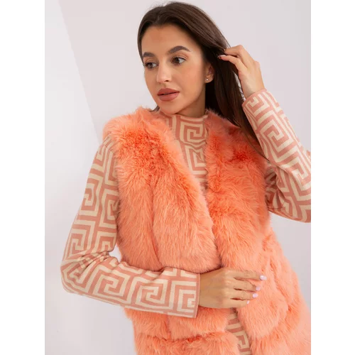 Fashion Hunters Peach fur vest with lining