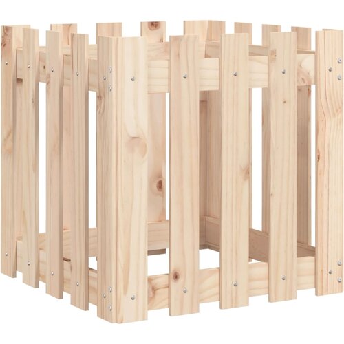 Maison Chic Vrtno korito - Greda - Cvetlični Lonec z ograjico 50x50x50 cm trdna borovina, (21788694) Slike