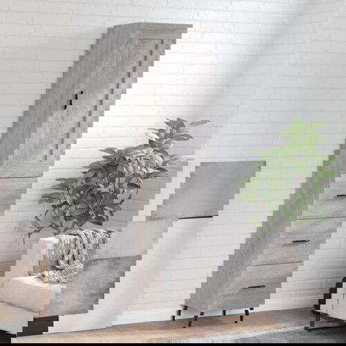 vidaXL Visoka komoda siva sonome 34 5x34x180 cm od konstruiranog drva Cene