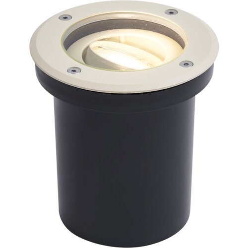 QAZQA Moderne grondspot grijs beige GU10 50mm verstelbaar IP65 - Delux Cene