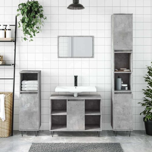 vidaXL kupaonski ormarić boja betona 80x33x60 cm od konstruiranog drva Cijene
