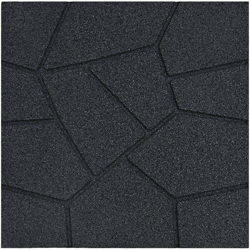  Kamen za hodanje 6 pcs Crna 40,5 x 40,5 x 2 cm Guma Slike