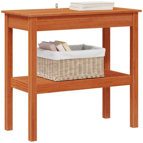  Konzolna stolica Vosak Smeđa 80 x 40 x 75 cm Masivna borovina - Vosak smeđa 80 cm Slike