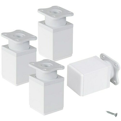 WALTECO Komplet nožica za namje&amp;scaron;taj (D x &amp;Scaron; x V: 4 x 4 x 6 cm, Nosivost: 50 kg, Plastika, 4 Kom.) Slike