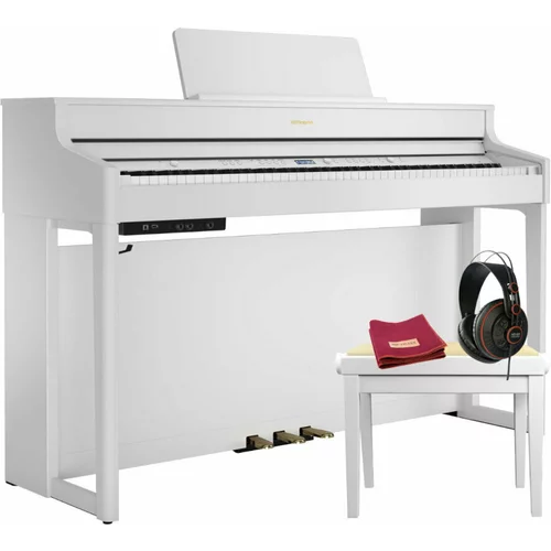 Roland HP 702 Polished White SET Bijela Digitalni pianino
