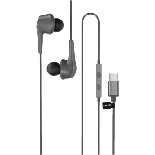 Mean IT Univerzalne slu&amp;scaron;alice s mikrofonom, Type-C konekcija, Model SLUNI8, Tamnosive Slike