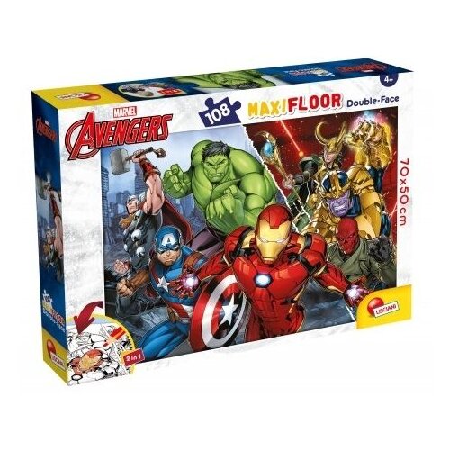 Lisciani Puzzle Maxi Marvel Avengers 2u1 složi I oboji - 108 delova Cene